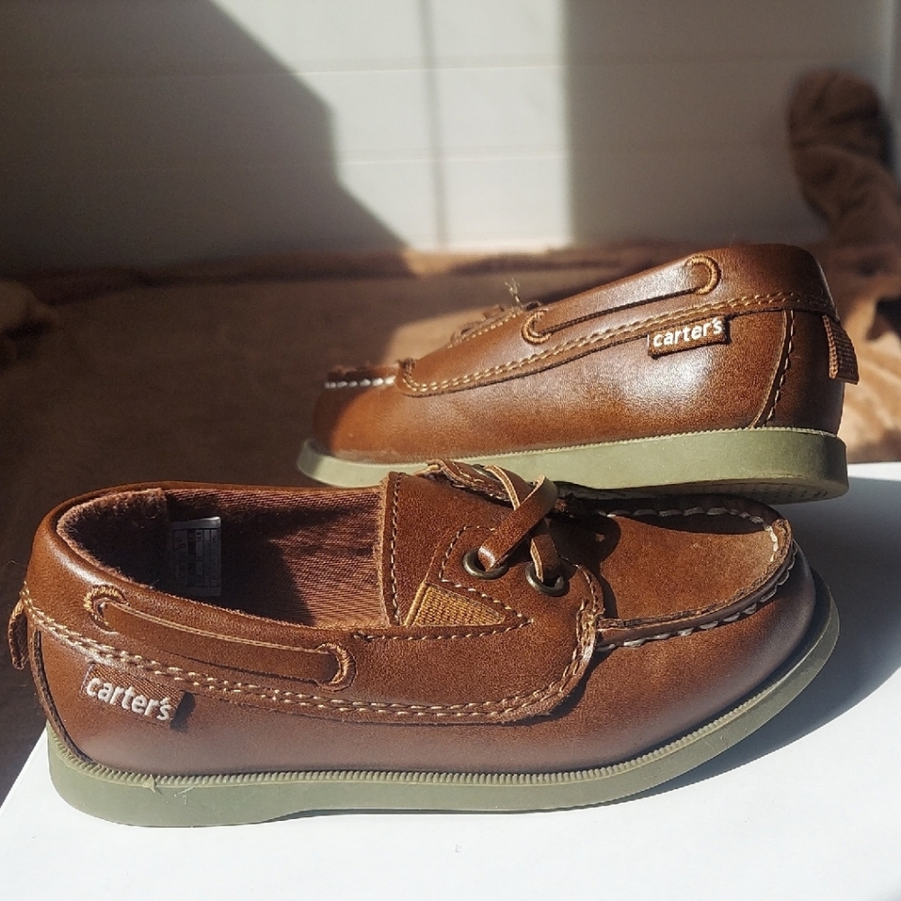 Carter's Brown Boat Shoes for Baby Boy Size 8
